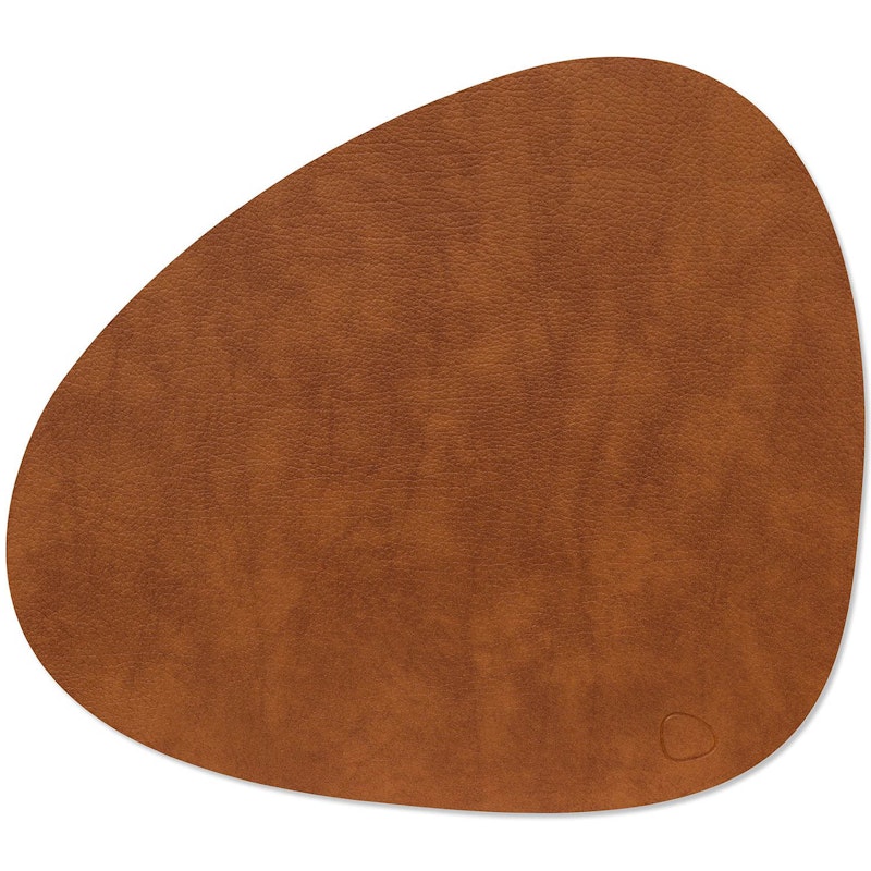 Curve L Table Mat Bull, 37x44 cm, Cognac