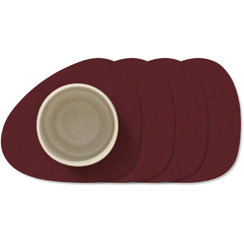 Curve Nupo Lasinalunen 4 kpl:n pakkaus, Burgundy