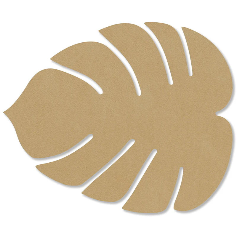 Leaf Lasinalunen 12x14 cm, Khaki