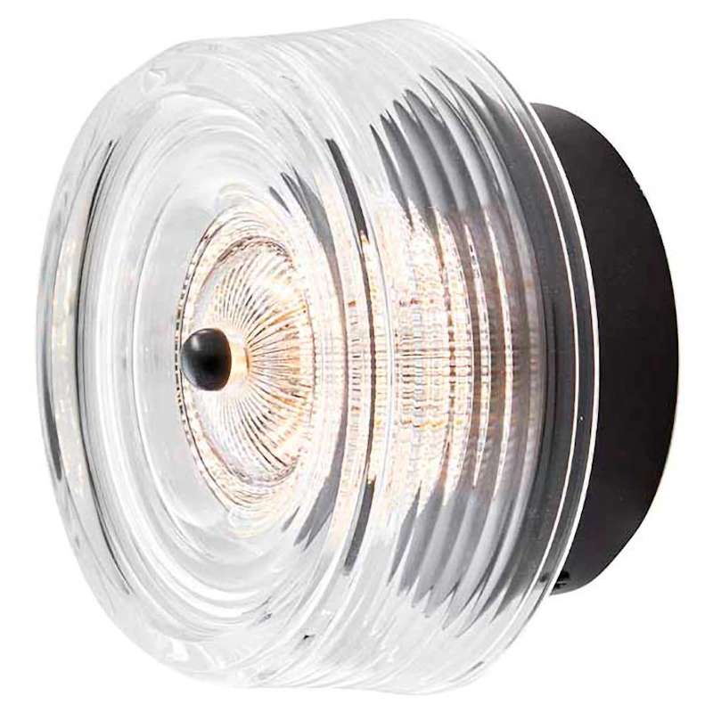 Glow Seinävalaisin Ø16 cm, Musta