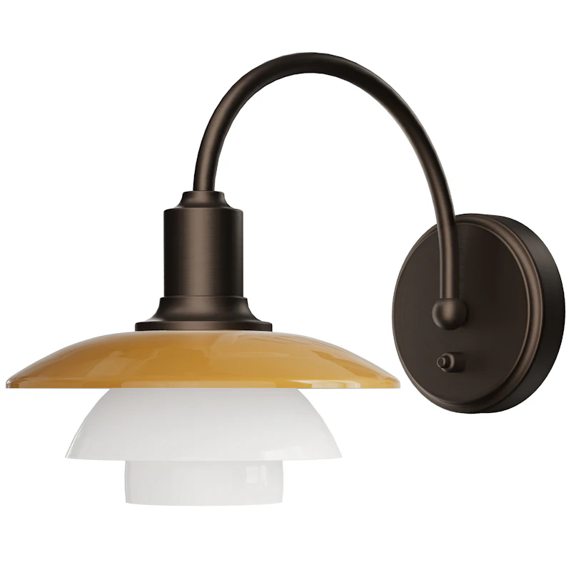 PH 2/2 Seinävalaisin Kytkimellä Centenary Edition, Amber / Opal White