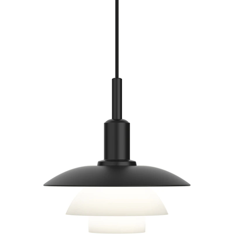 PH 3/3 Riippuvalaisin, Metal Black / Opal Glass