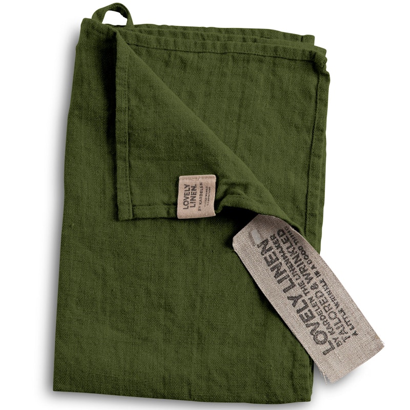 Lovely Vieraspyyhe Pellava 35x50 cm, Jeep Green