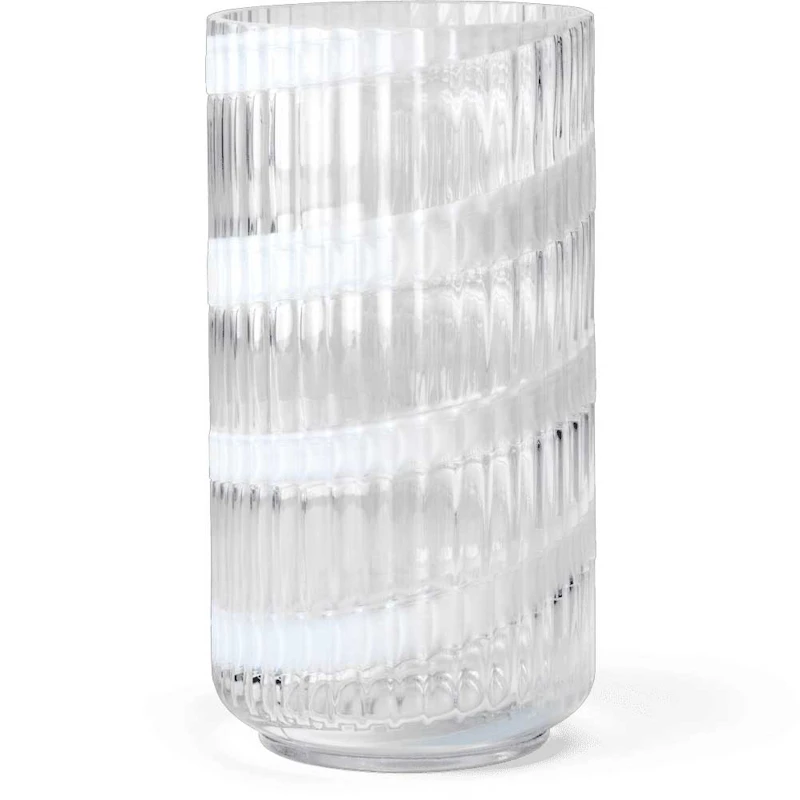 Lyngby Vaasi Swirl Valkoinen, 20,5 cm