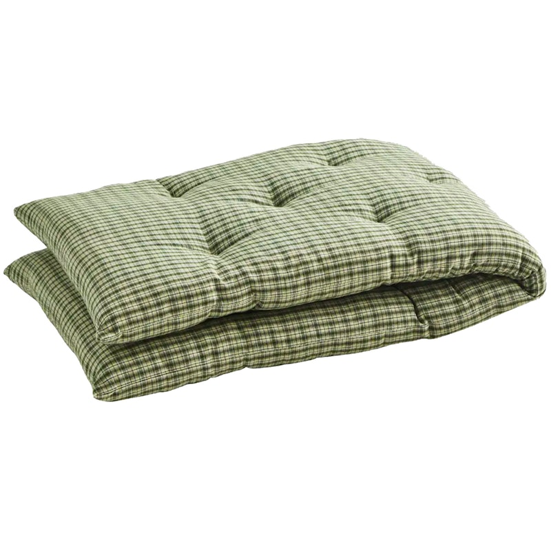 Checked woven cotton mattress Istuintyyny 45x125 cm, Vihreä