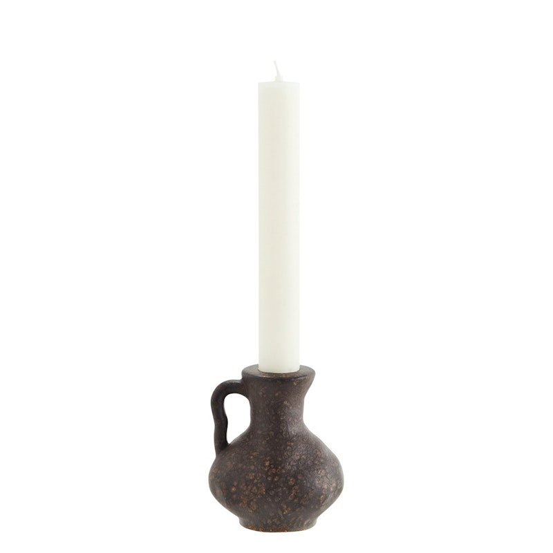 Kynttilänjalka Savi 9,5 cm, Tummanruskea