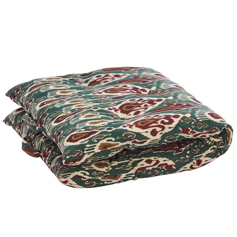 Printed cotton mattress Istuintyyny 60x100 cm, Vihreä / Hiekanvärinen / Pumpkin