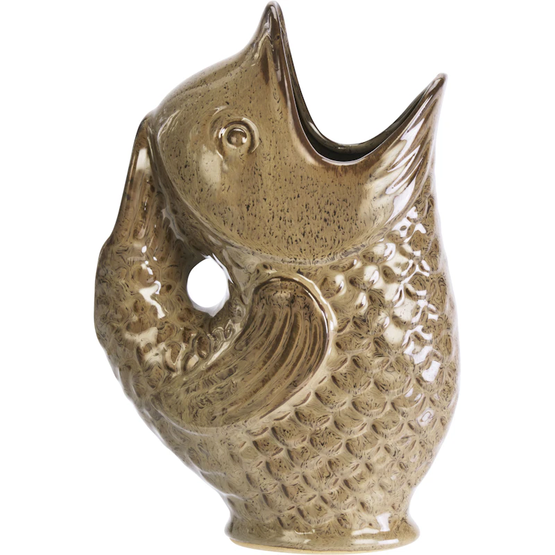 Stoneware fish Vaasi, Beige