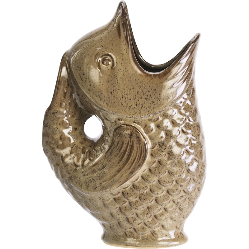 Stoneware fish Vaasi, Beige