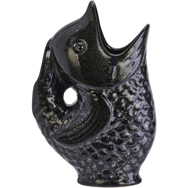 Stoneware fish Vaasi, Musta