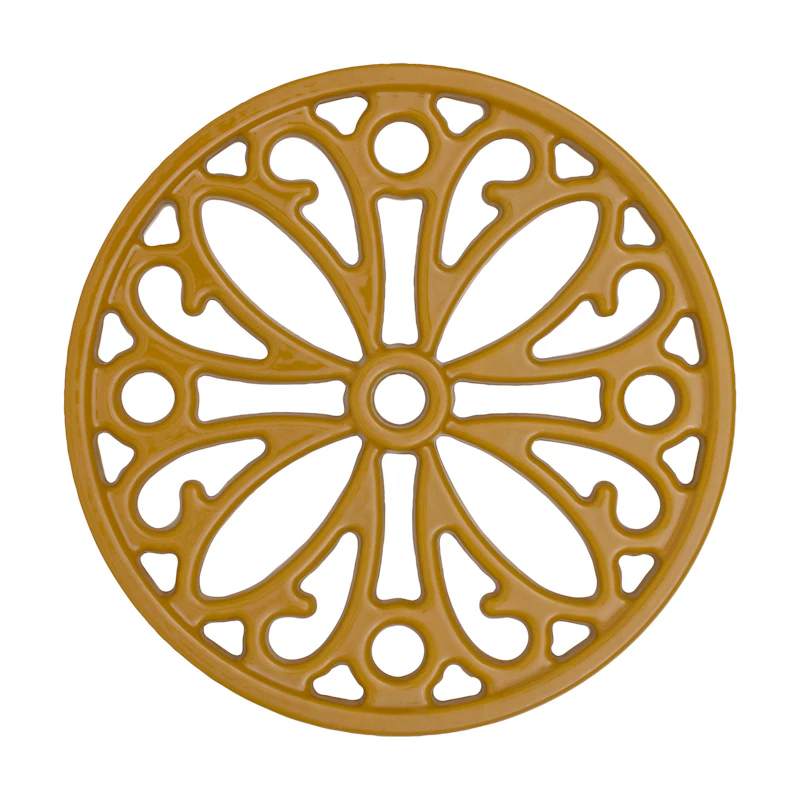 Cast iron coasters, Yellow