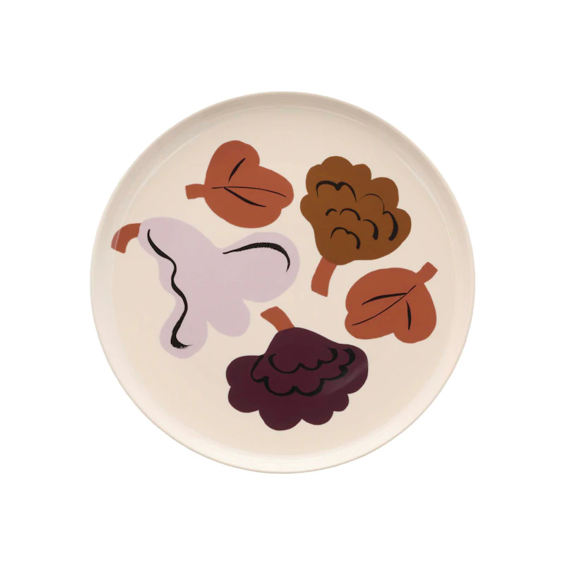 Oiva/Kukasta Kukkaan Sivulautanen Ø20 cm, Plum / Pronssinvärinen / Terracotta