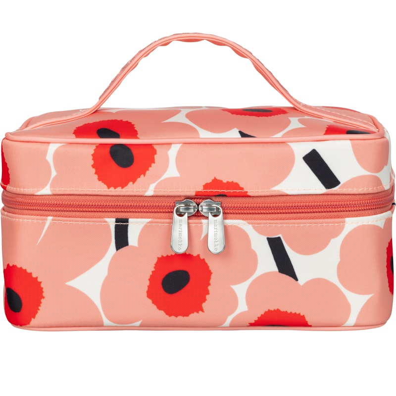 Mini Unikko Otso Kosmetiikkalaukku Koralli / Charcoal, Matala