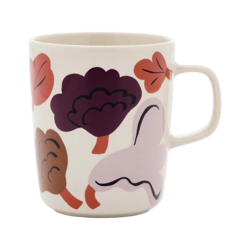 Oiva/Kukasta Kukkaan Kahvikuppi 25 cl, Plum / Pronssinvärinen / Terracotta