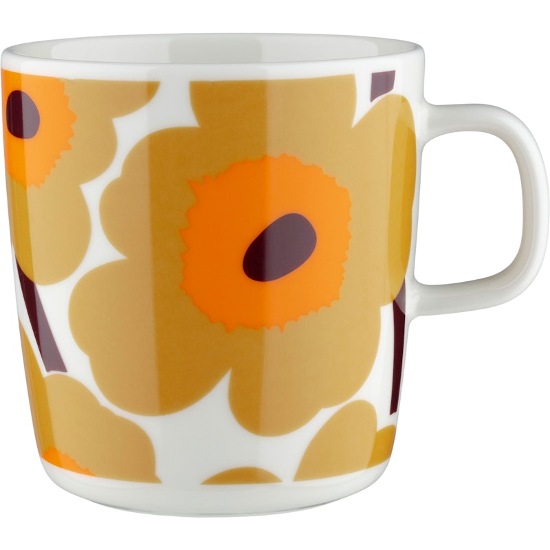 Oiva/Unikko Muki 40 cl, Valkoinen / Caramel