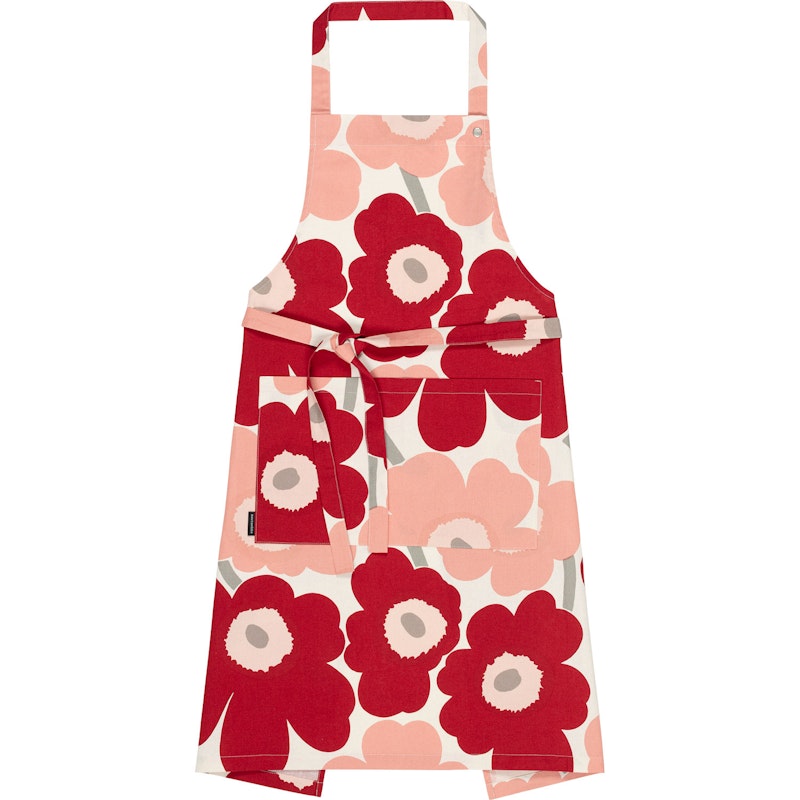 Pieni Unikko Esiliina, Cotton / Rose / Dark Cherry