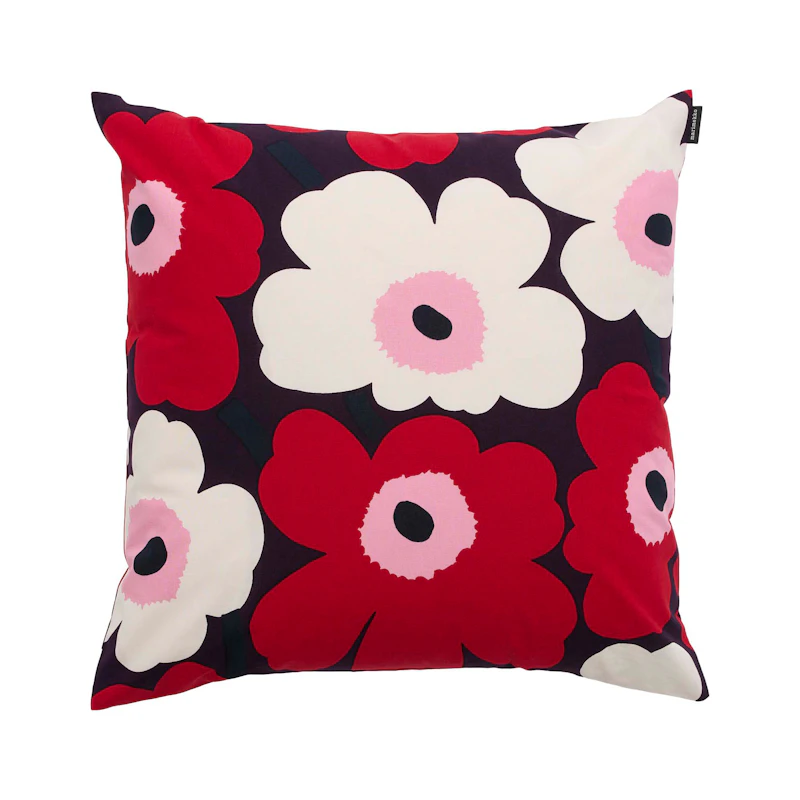 Pieni Unikko Tyynynpäällinen 50x50 cm, Luumunvärinen / Cranberry / Pinkki