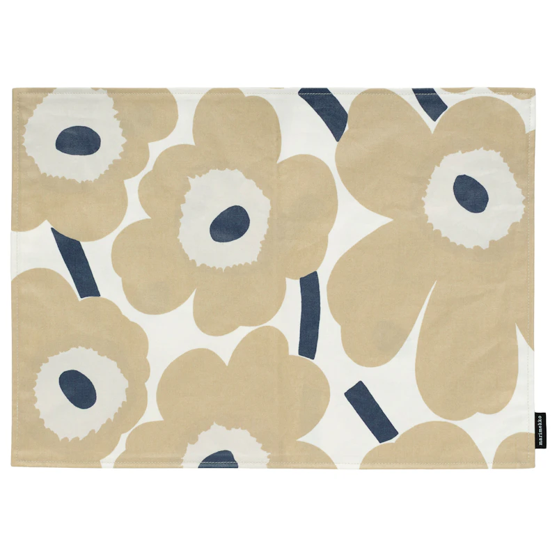 Pieni Unikko Tabletti 35x40 cm, Beige / Tummansininen