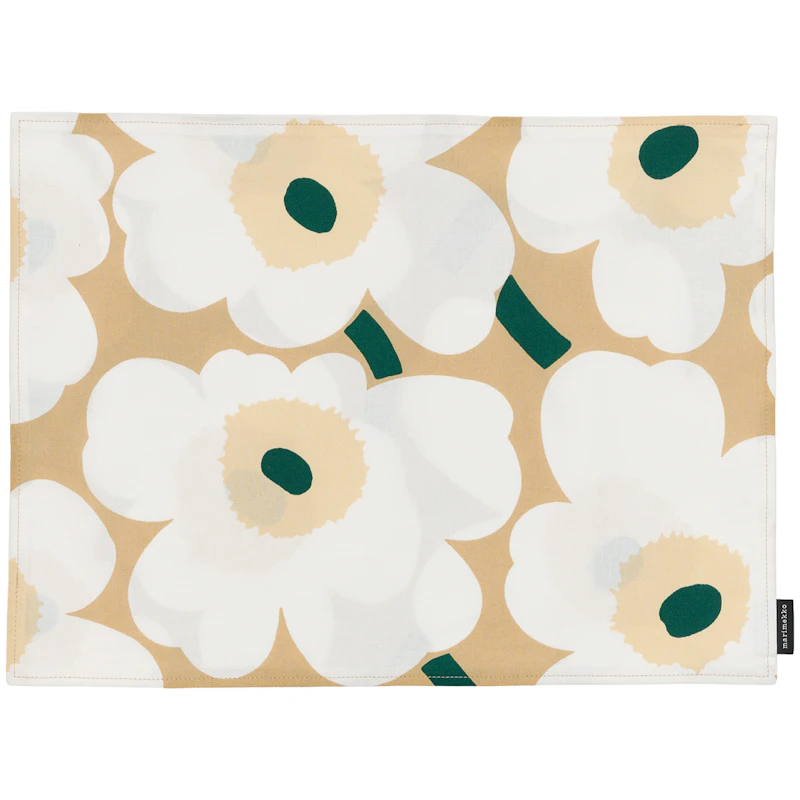 Pieni Unikko Tabletti 35x40 cm, Hiekanvärinen / Emerald