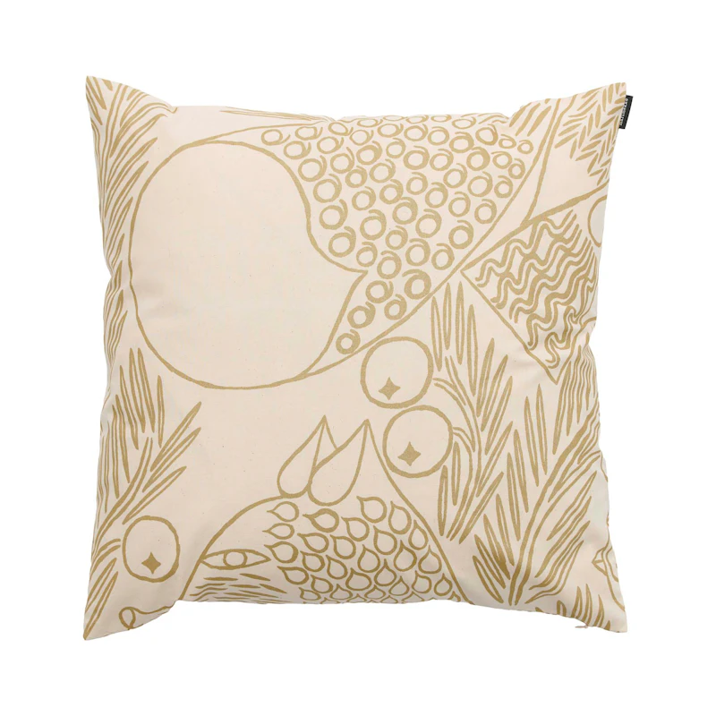 Piirto Ketunmarja Tyynynpäällinen 50x50 cm, Luonnonvalkoinen / Kulta