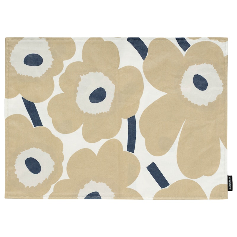 Pieni Unikko Tabletti 35x40 cm, Beige / Tummansininen