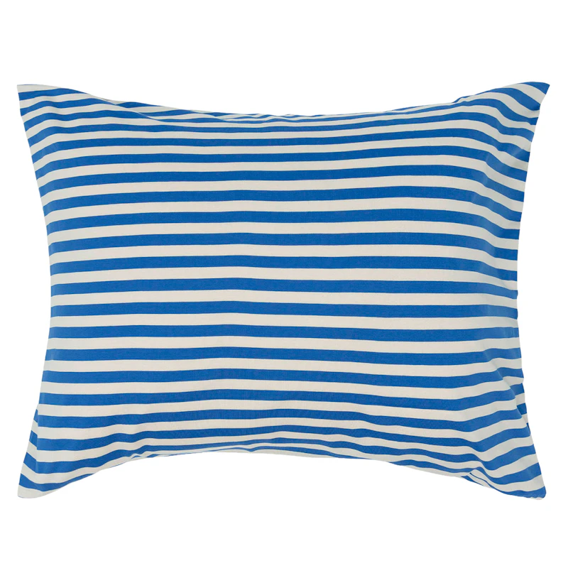 Tasaraita Tyynynpäällinen 50x60 cm, Sininen / Luonnonvalkoinen