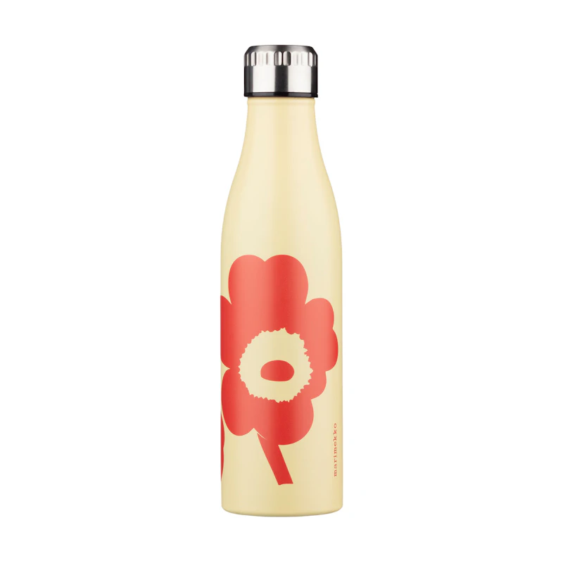 Unikko Juomapullo 500 ml, Hiekanvärinen / Orange Red