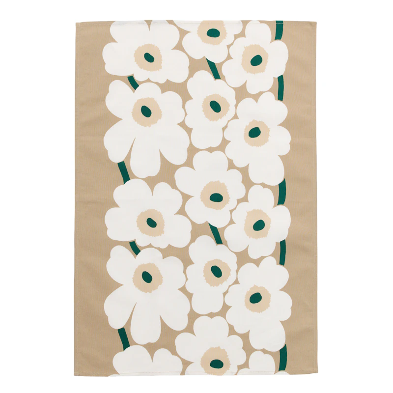 Unikko Keittiöpyyhe 43X70 cm, Hiekanvärinen / Emerald