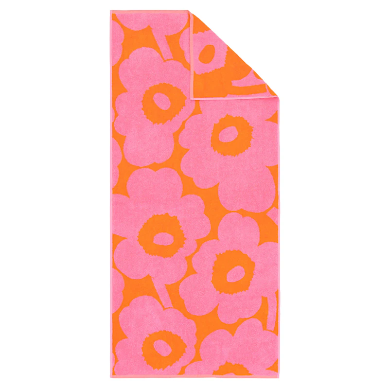 Unikko Kylpypyyhe 70x150 cm, Pinkki / Oranssi