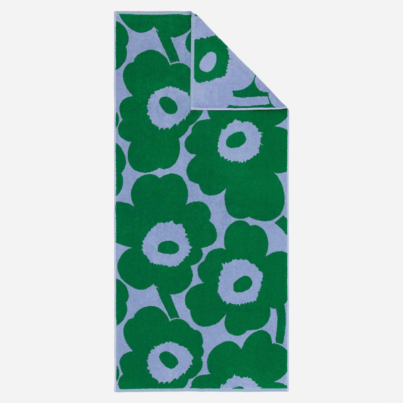 Unikko Kylpypyyhe 70x150 cm, Vihreä / It Blue