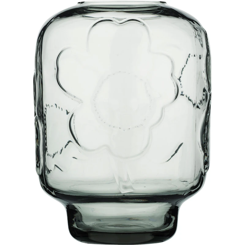 Unikko Lasivaasi 18 cm, Misty Grey