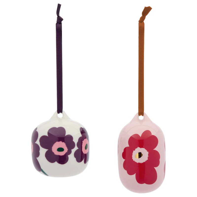 Unikko Kuula 2 kpl:n pakkaus, Plum / Cranberry / Pinkki