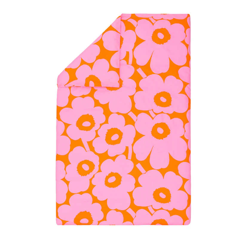 Unikko Pussilakana 210x150 cm, Pinkki / Oranssi