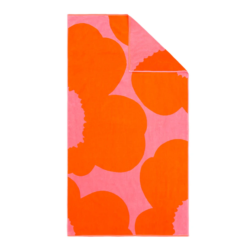 Unikko Pyyhe 100x180 cm, Pinkki / Orange Red