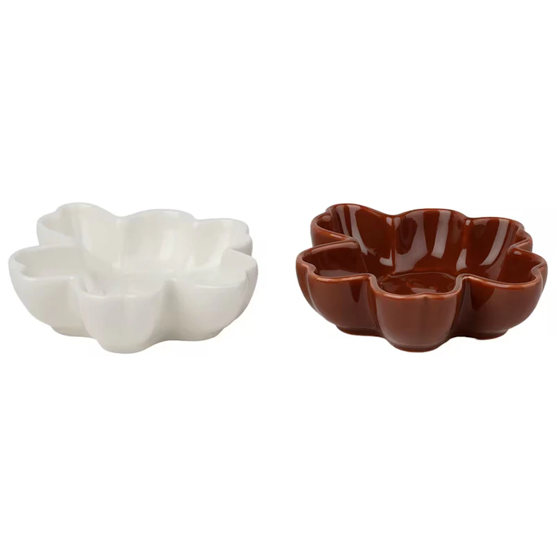 Unikko Kulho 11 cm 2 kpl:n pakkaus, Valkoinen / Luumunvärinen