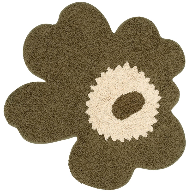 Unikko Terry Kylpymatto 73X74 cm, Kermanvalkoinen / Green Umber