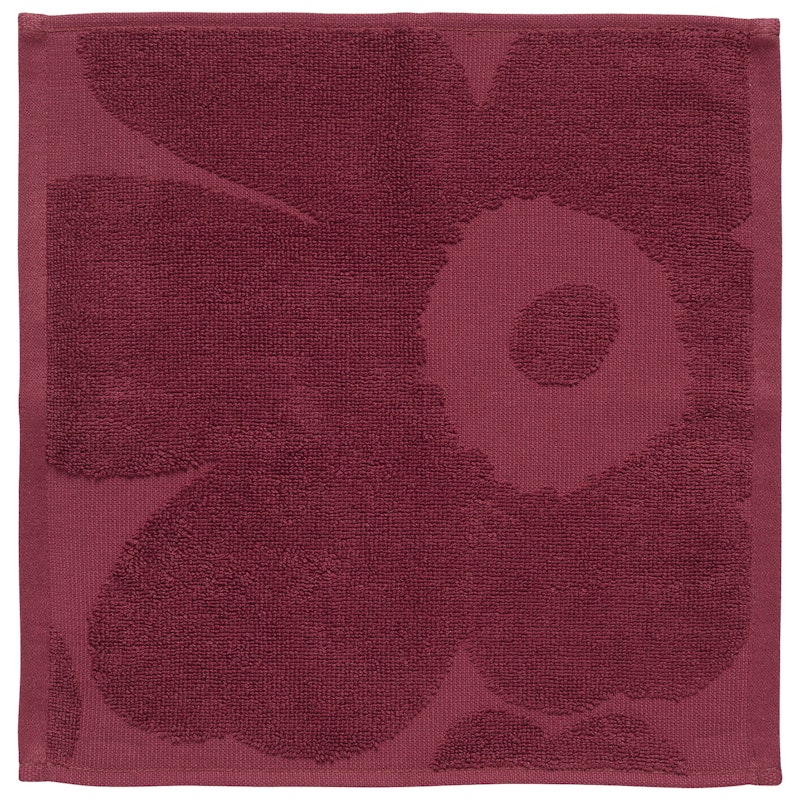 Unikko Towel Kasvopyyhe, 32x32 cm Burgundinpunainen