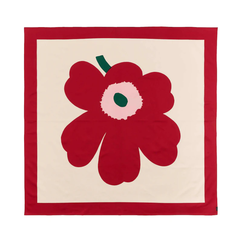 Unikko Pöytäliina 140x140 cm, Cranberry / Pinkki