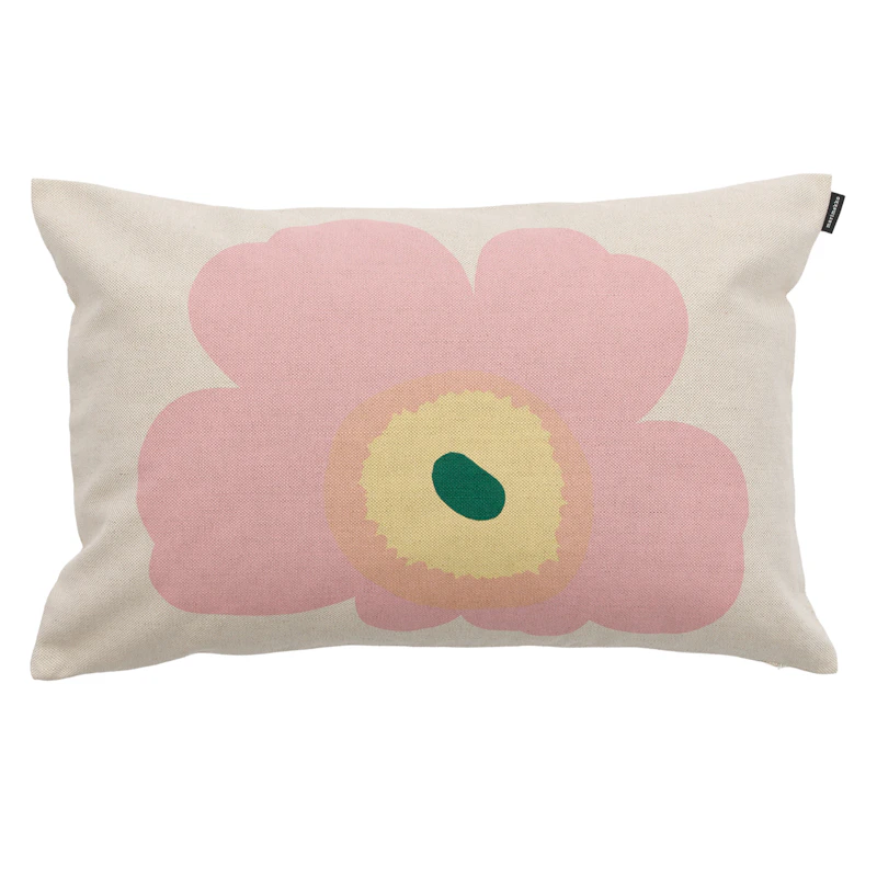 Unikko Tyynynpäällinen 40x60 cm, Pinkki / Pähkinänruskea / Vaaleankeltainen