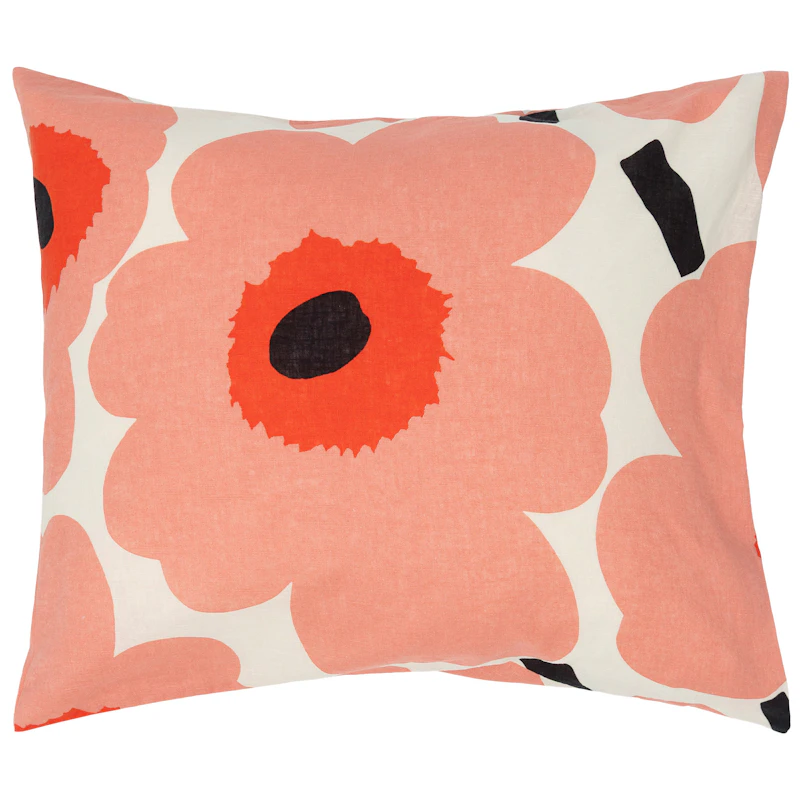 Unikko Tyynynpäällinen 60x63 cm, Koralli / Charcoal / Orange Red