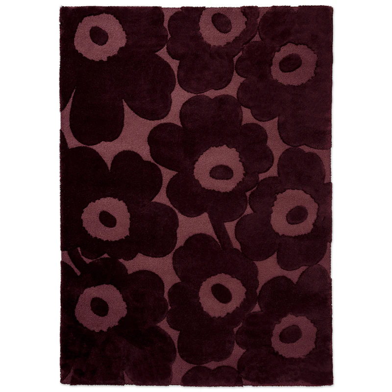 Unikko Villamatto 140x200 cm, Viininpunainen