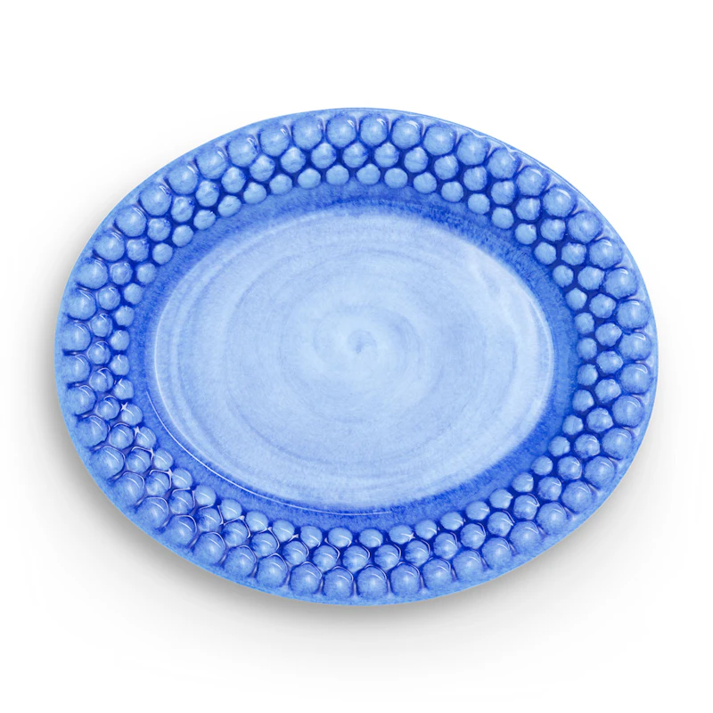 Bubbles Ovaali Lautanen 20cm, Vaaleansininen