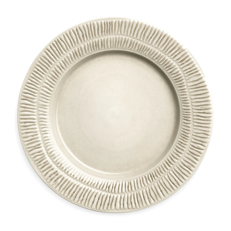 Stripes Lautanen 28 cm, Hiekanvärinen 