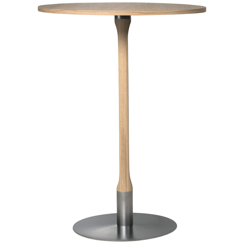Rod Baaripöytä Valkovärjätty Tammi, Ø70 cm