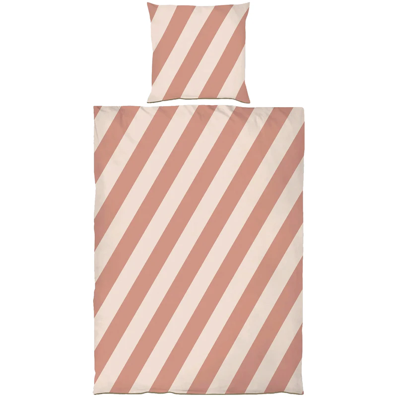 Diagonal Vuodevaatteet 140x220 + 60x63 cm, Hiekanväriset / Brick