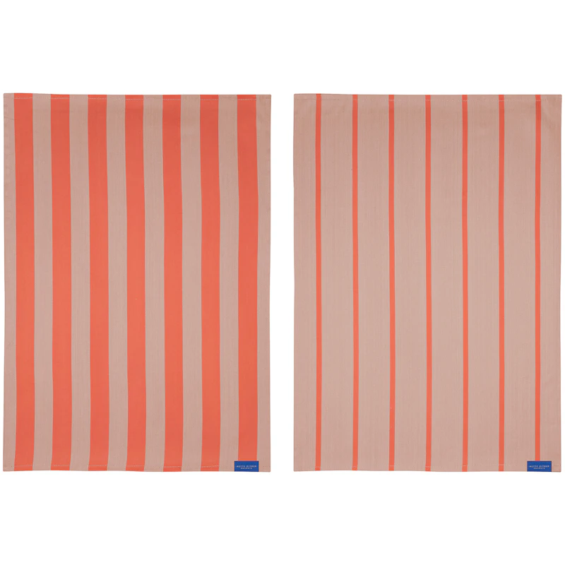 STRIPES Astiapyyhe 2 kpl:n pakkaus 50x70 cm, Latte