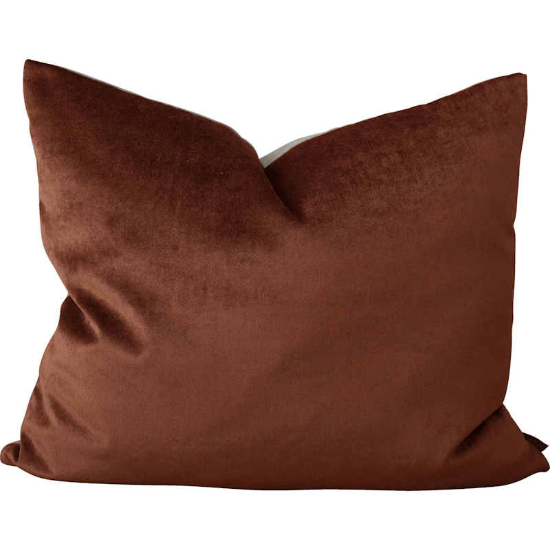 Focus Recycling Linen/Velvet Tyyny 50x60 cm, Ruosteenpunainen
