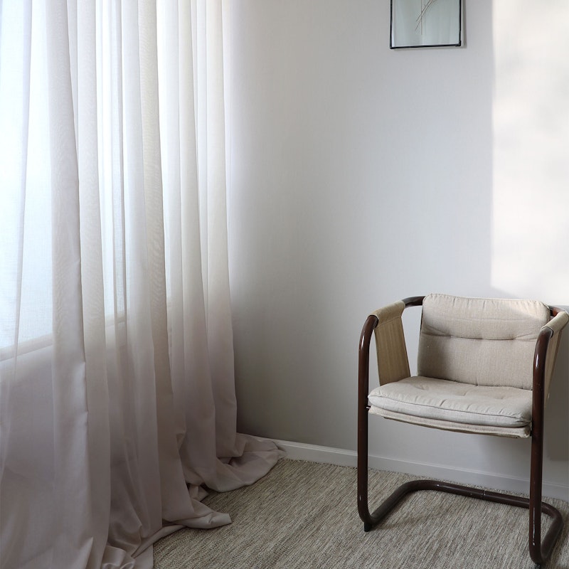 Grace Verho Kaksinkertainen Leveys 290x270 cm, Luonnollinen Beige