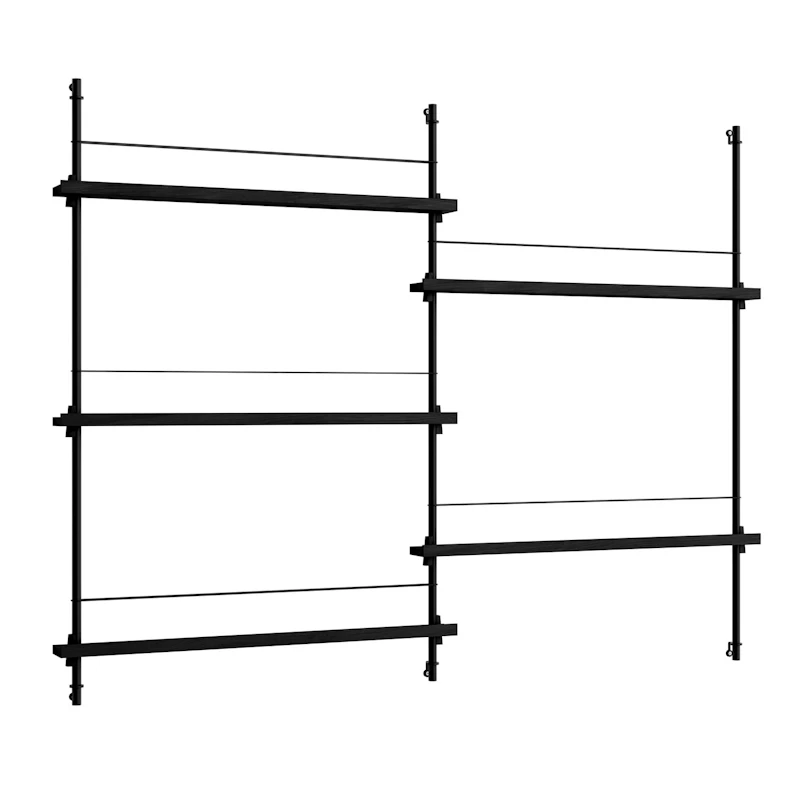 Magazine Hylly 123x162 cm, Musta
