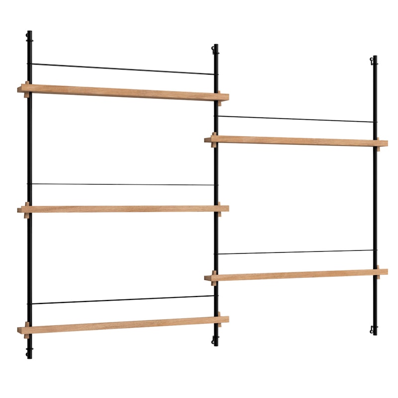 Magazine Hylly 123x162 cm, Oak/Musta